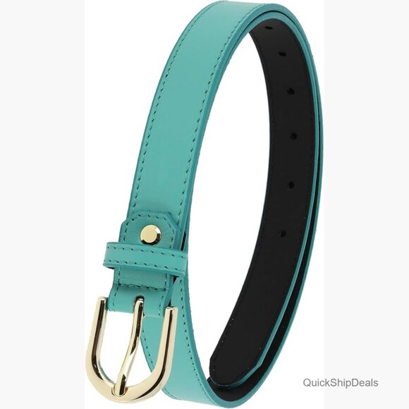 Genuine Italian Leather Belt with Polished Brass Buckle main image 6